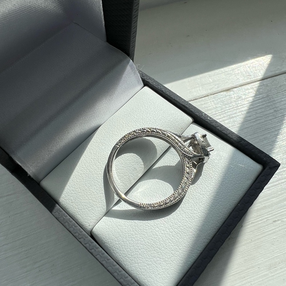 Affinity Diamonds Sterling Silver Engagement Ring - image 3